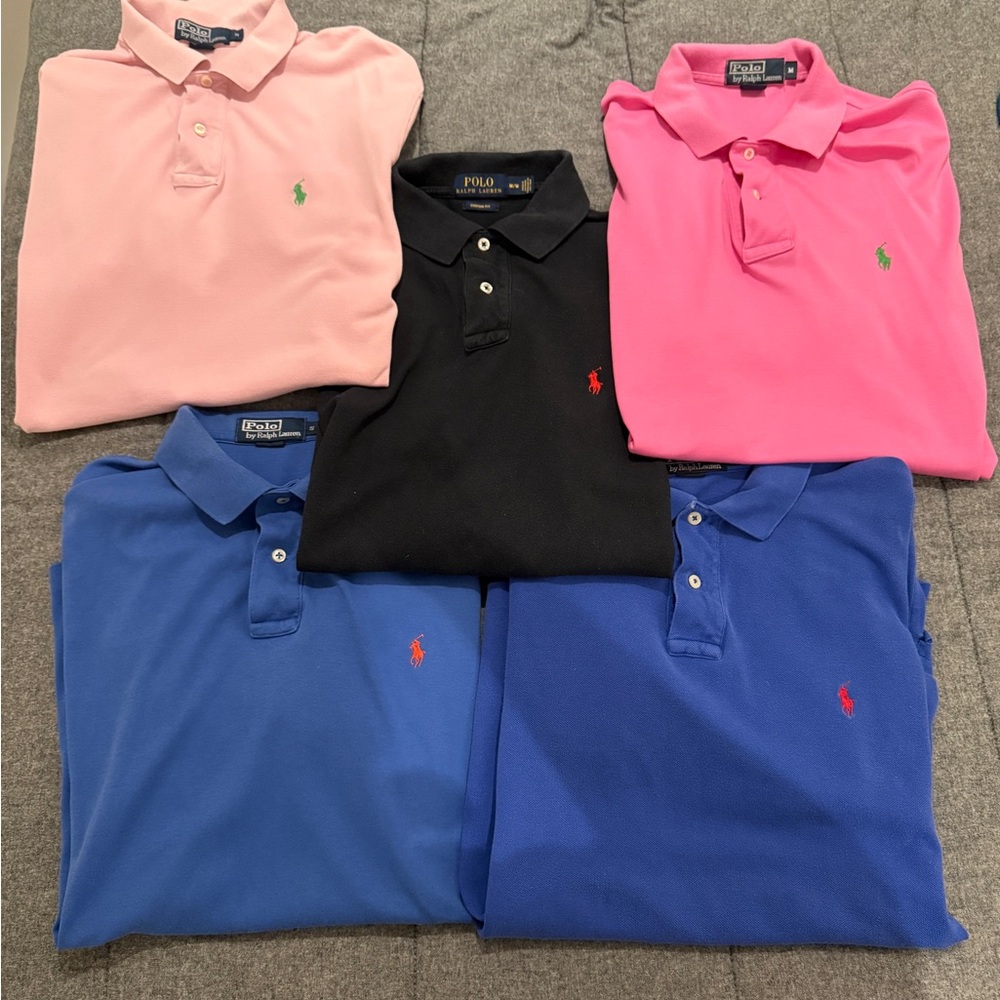 Ralph Lauren Polo Shirt Collection - Pink, Black, Blue